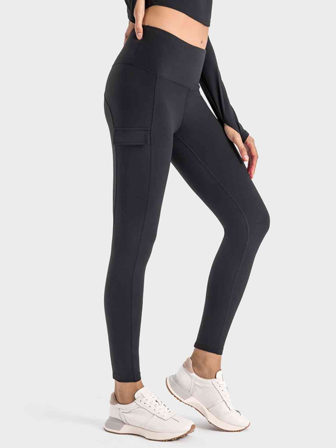 Wide Waistband Sports Leggings with Pockets | Available in 3 Colors